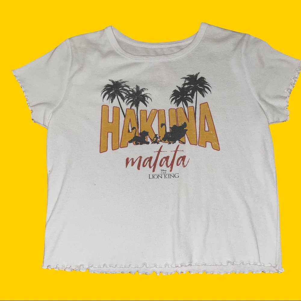 Hakuna Matata Ruffle Sleeve Cropped Tee